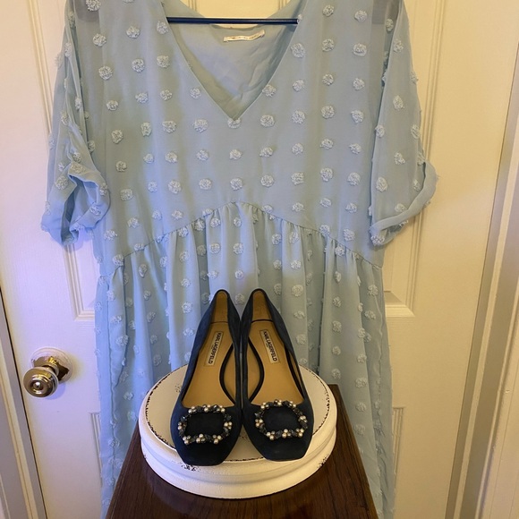 Karl Lagerfeld Shoes - Karl Lagerfeld velvet pump with jeweled toe. Lovingly worn.